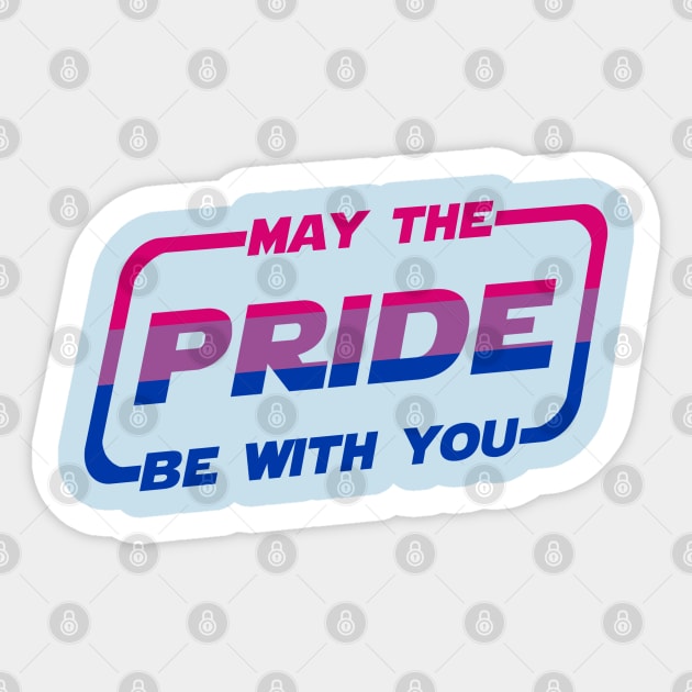 May the Pride Be With You Bisexual Flag Sticker by Scar